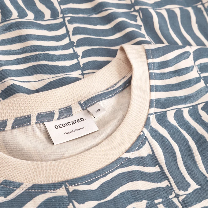 T-Shirt Stockholm Wave Tiles Blue from The Blind Spot