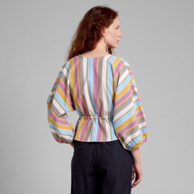 Wrap Top Rosenvik Club Stripe Multi Color from The Blind Spot