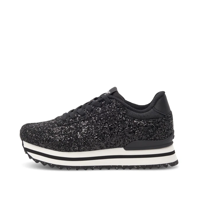Woden | Ronja Sneakers Plateau Glitter Black from The Blind Spot