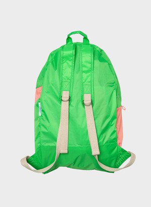 Susan Bijl | The New Foldable Backpack Greenscreen & Coral Large from The Blind Spot