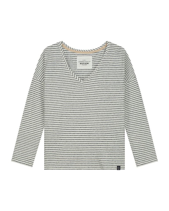 T-shirt Yulia Striped Tee Off-White from The Blind Spot
