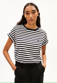 T-shirt Idaara Stripes Zwart Wit via The Blind Spot