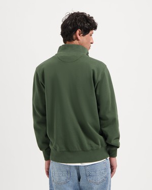 Kuyichi | Sweater Vince Zip Moss Green from The Blind Spot