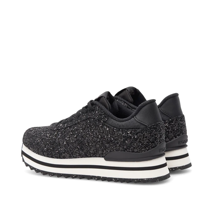 Woden | Ronja Sneakers Plateau Glitter Black from The Blind Spot