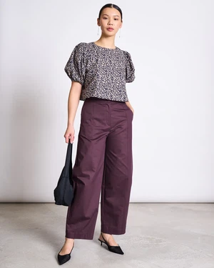 Broek Cotton Barrel Pants Yauri Cherry Lacquer from The Blind Spot