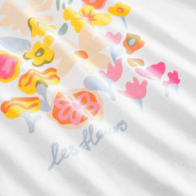 T-shirt Vadstena Les Fleurs Wit from The Blind Spot