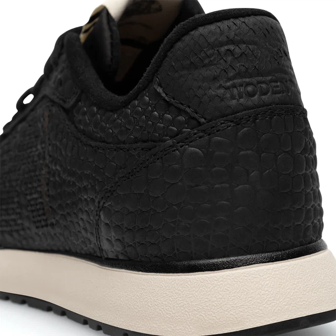 Woden | Ronja Sneakers Croco Black from The Blind Spot