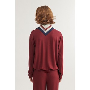 Sweater Sadie Blouse Bordeaux Truffle from The Blind Spot