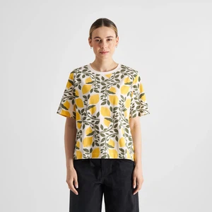 T-shirt Vadstena Lemon Branches Wit from The Blind Spot