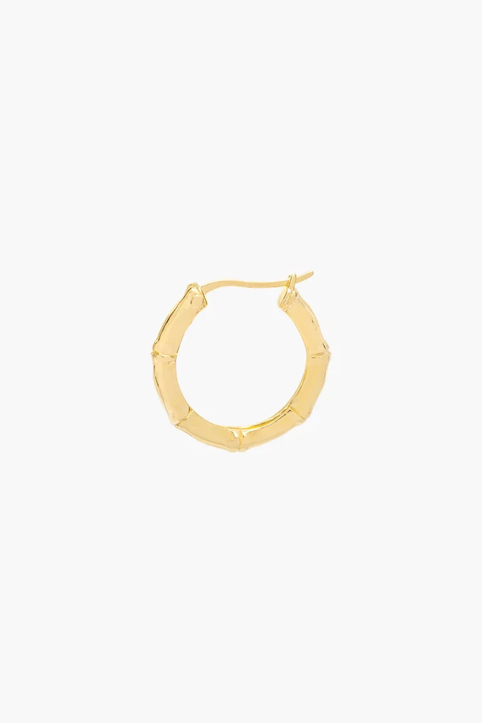 Bamboo Hoop Oorbel Goud (15 mm) from The Blind Spot