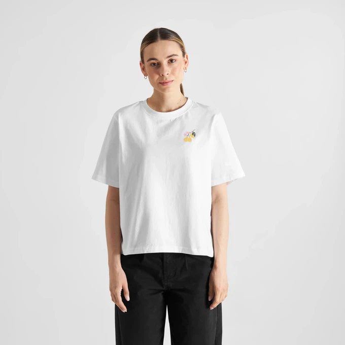 T-shirt Vadstena Lemon Wit from The Blind Spot