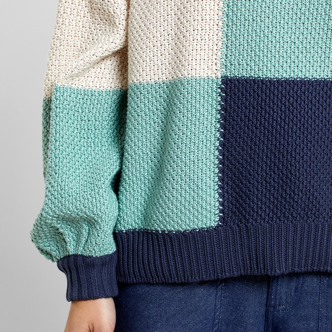 Sweater Knitted Rutbo Blocks Green from The Blind Spot