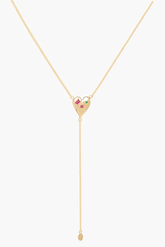 Colorful Heart Ketting Goud (40 cm) from The Blind Spot