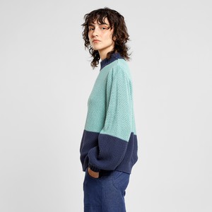 Sweater Knitted Rutbo Blocks Green from The Blind Spot