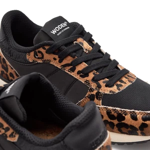 Woden | Ronja Sneakers Cowhair Leopard Black from The Blind Spot