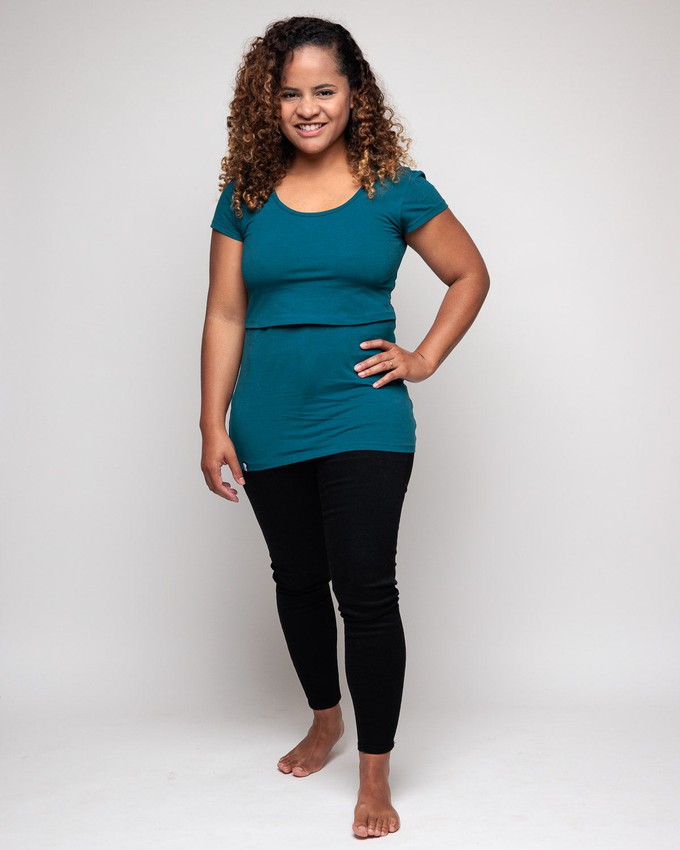 Nursing T-shirt in Tidal Teal from The Bshirt