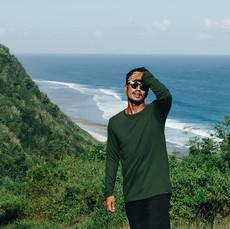 T-shirt lange mouw - biologisch katoen - Donker groen en Navy van The Driftwood Tales