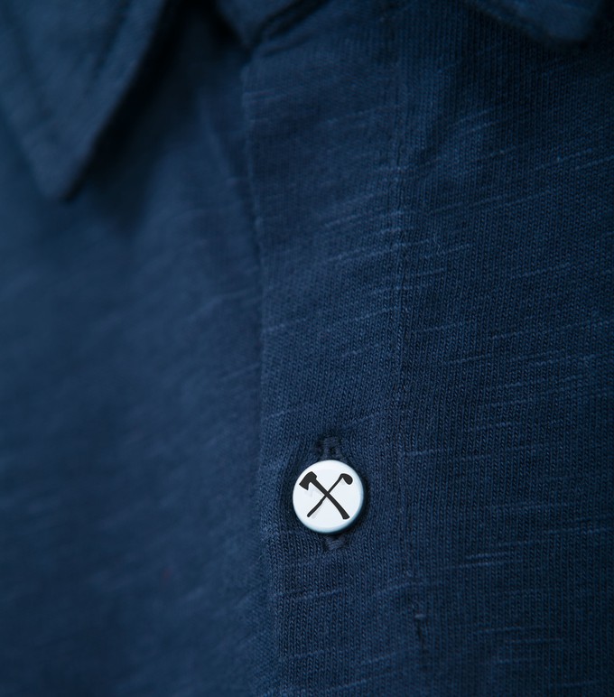Shirt - Organic cotton - navy blue - hidden button down from The Driftwood Tales