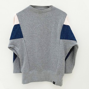 Sweatshirt - AMY - RE-DENIM - gemaakt van 4 verschillende gerecyclede stoffen - lichtroze, denim, grijs from The Driftwood Tales