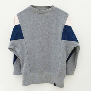 Sweatshirt - AMY - RE-DENIM-aus 4 verschiedenen recycelten Stoffen-hellrosa, Denim, grau from The Driftwood Tales