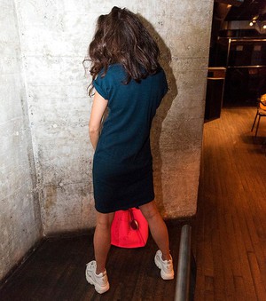 Jurk - gerecyclede sweatshirt stof - donkerblauw from The Driftwood Tales