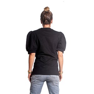 Biologisch zwart sweatshirt met Pofmouwen from The Driftwood Tales