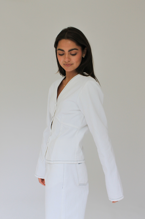 THE CELEST DENIM BLOUSE from THE LAUNCH