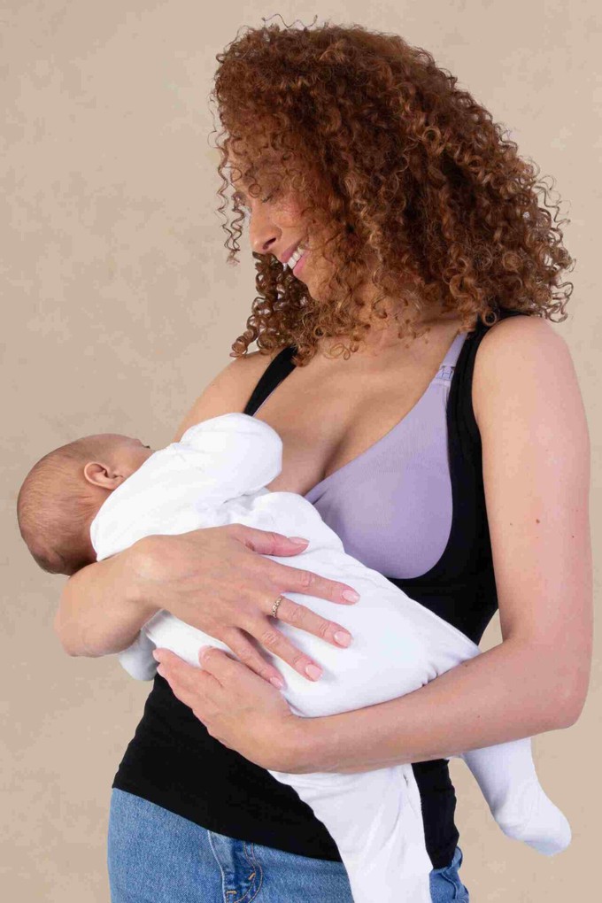 EcoVero™ Under Bust Nursing Vest Black from Tilbea London