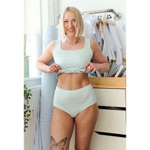 Baby Blue Supima Cotton Hi-Waist Panty from TIZZ & TONIC