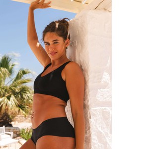Black Organic Cotton Padded Soft Bra from TIZZ & TONIC