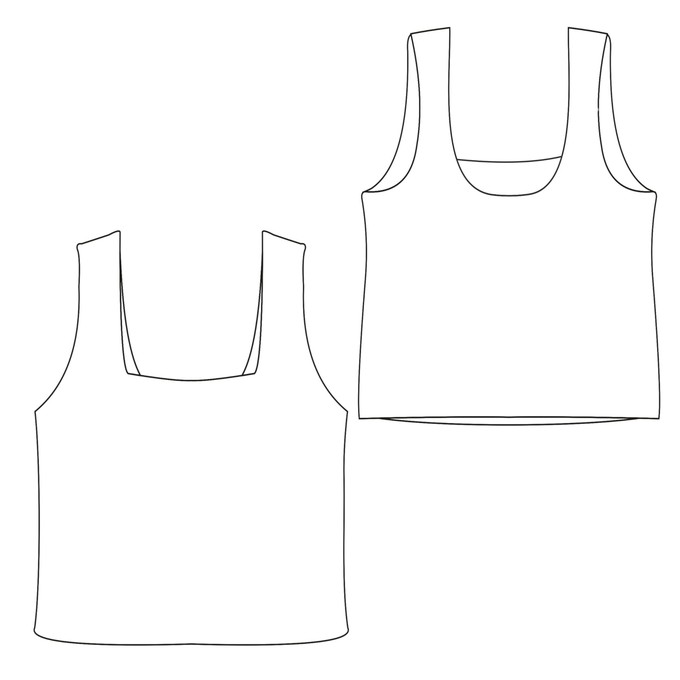 Baby Blue Supima Cotton Reversible Tank Top from TIZZ & TONIC
