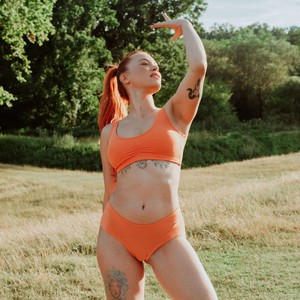 Apricot Supima Cotton Soft Bra from TIZZ & TONIC Apricot Supima Cotton Soft Bra from TIZZ & TONIC