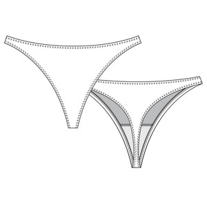 Mediterranean Supima Cotton Tanga Panty from TIZZ & TONIC
