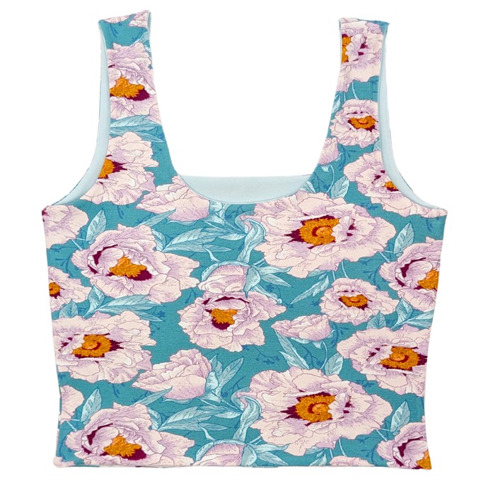 Blossom + Baby Blue Supima Cotton Reversible Tank Top from TIZZ & TONIC