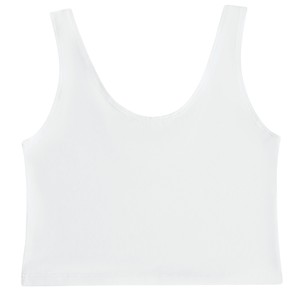 White Organic Cotton Cropped Tank Top from TIZZ & TONIC
