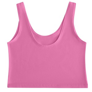 Bubblegum Organic Cotton Cropped Tank Top from TIZZ & TONIC