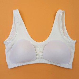 White Organic Cotton Padded Soft Bra from TIZZ & TONIC