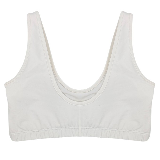 White Organic Cotton Padded Soft Bra from TIZZ & TONIC