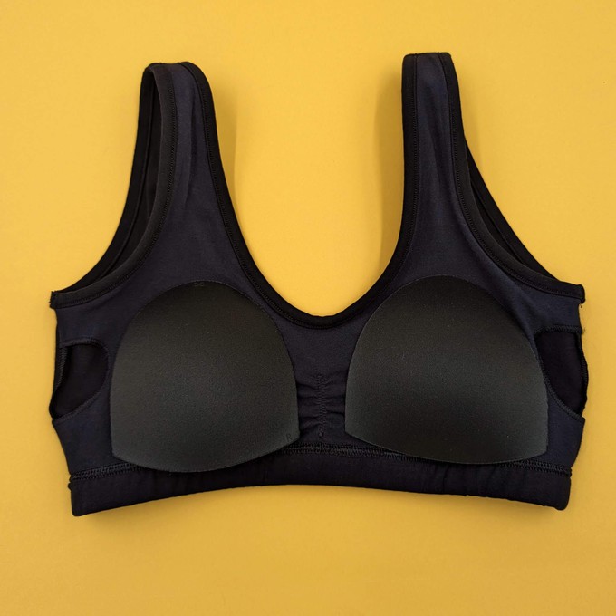 Black Organic Cotton Padded Soft Bra from TIZZ & TONIC