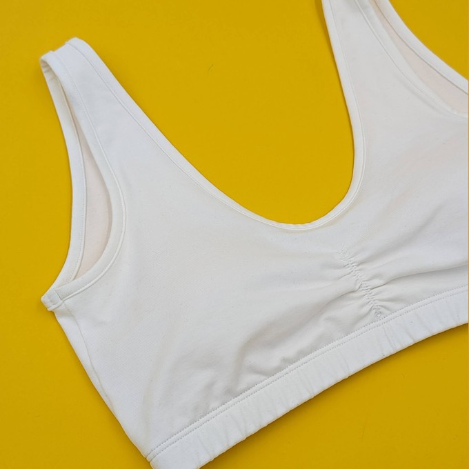 White Organic Cotton Padded Soft Bra from TIZZ & TONIC