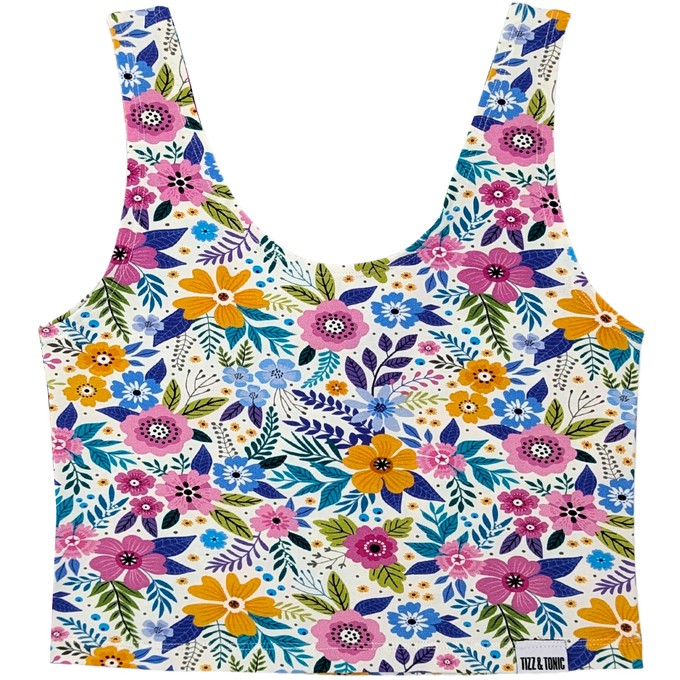 Wildflower Organic Cotton Cropped Tank Top from TIZZ & TONIC