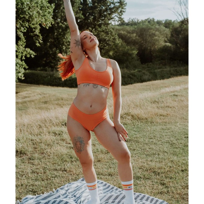 Apricot Supima Cotton Soft Bra from TIZZ & TONIC Apricot Supima Cotton Soft Bra from TIZZ & TONIC