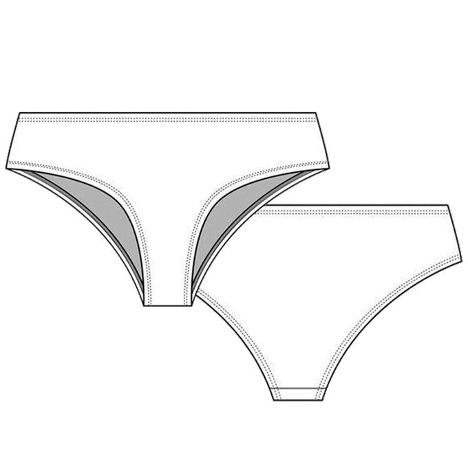 Jet Black Organic Cotton Cheeky Panty from TIZZ & TONIC