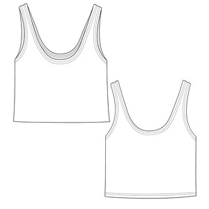 Wildflower Organic Cotton Cropped Tank Top from TIZZ & TONIC