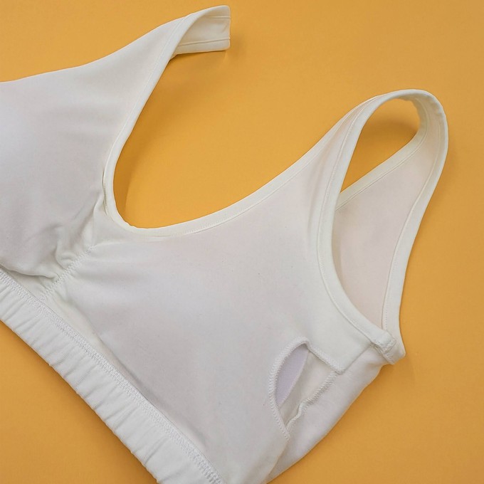 White Organic Cotton Padded Soft Bra from TIZZ & TONIC