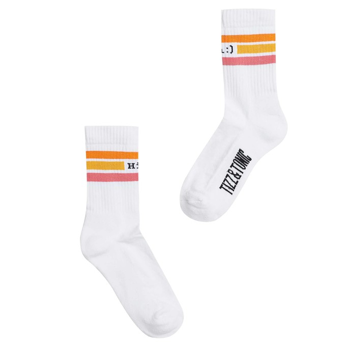 HI Unisex Recycled Tennis Socks from TIZZ & TONIC