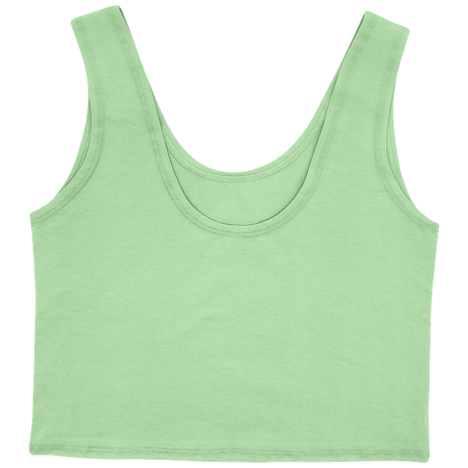 Honeydew Melon Organic Cotton Cropped Tank Top from TIZZ & TONIC