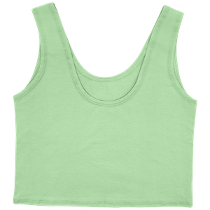 Honeydew Melon Organic Cotton Cropped Tank Top from TIZZ & TONIC