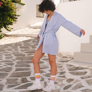 Lavender Organic Cotton Lazy Livin' Robe from TIZZ & TONIC