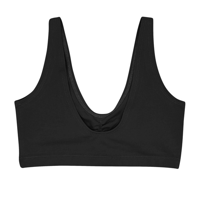 Black Organic Cotton Soft Bra from TIZZ & TONIC